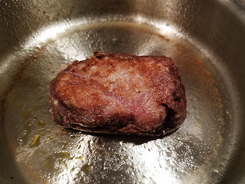 牛肉の赤ワイン煮 焼く