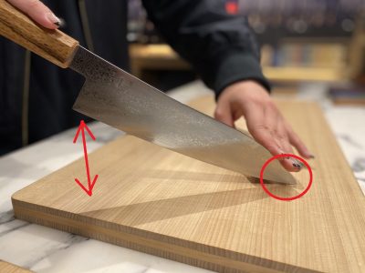 牛刀包丁の切り方