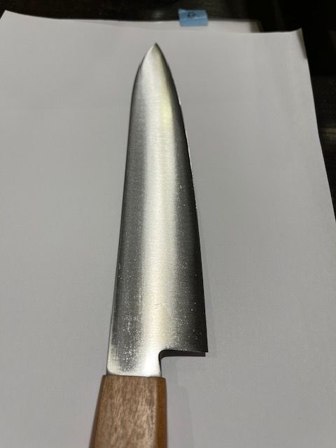 修理後に新品同様になった包丁