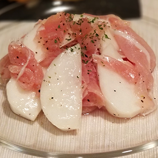 生ハムと蕪のマリネ