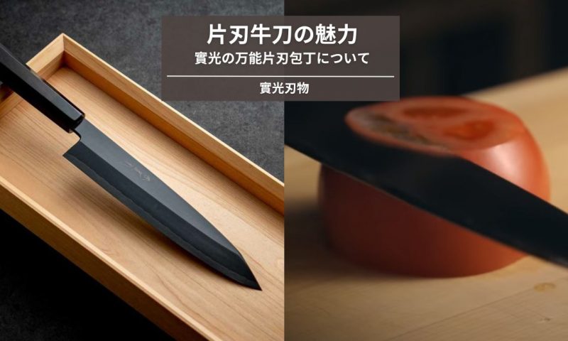 片刃牛刀の魅力と實光の万能片刃包丁｜サイズ・鋼材・研ぎ方完全ガイド